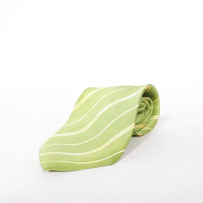 Cravate (Vert, Jaune) de Laurant Benon Soie