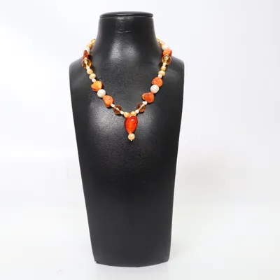 Halsband (Orange, Flerfärgad) Okänd metall