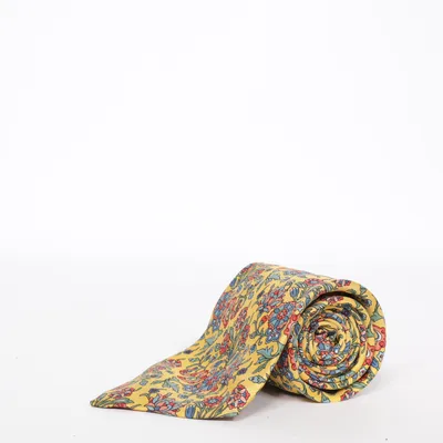 Cravate (Jaune, Multicolore) de Nina Ricci Soie