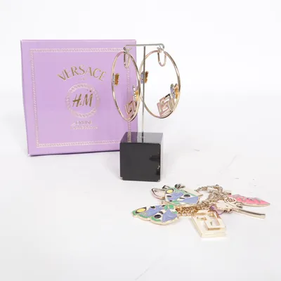 Jewelry set (Gold, Multicolored) from Versace for H&M Unknown metal