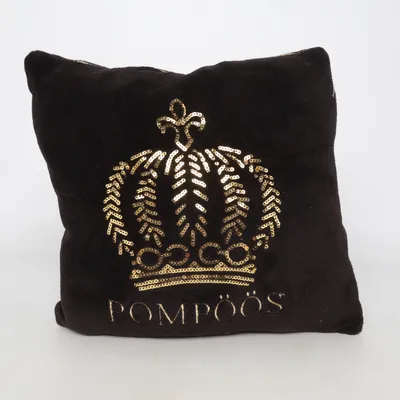 Prydnadskudde (Svart, Guldfärgad) från Pompöös Polyester