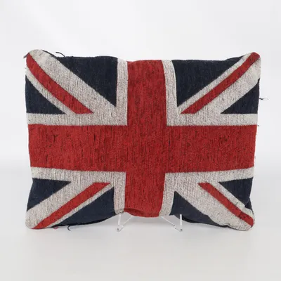 Prydnadskudde (Röd, Blå, Vit)