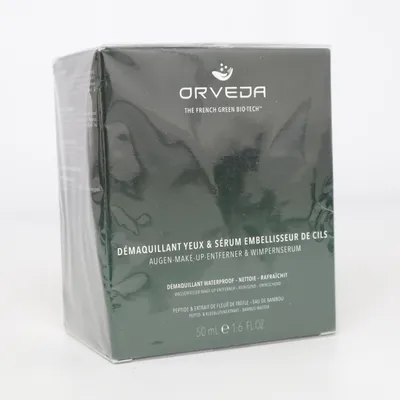 Makeup remover (Démaquillant Yeux & Sérum Embellisseur De Cils) from Orveda