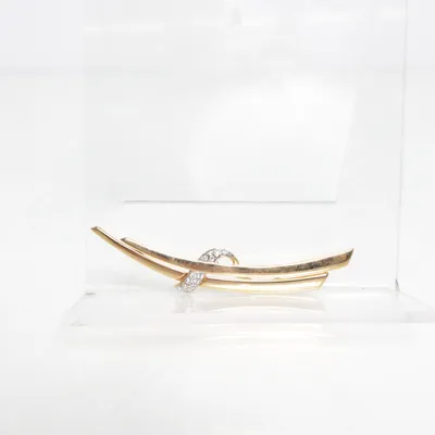 Brosch (Guldfärgad) Okänd metall