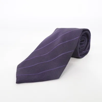 Cravate (Violet, Noir) de Batistini Soie