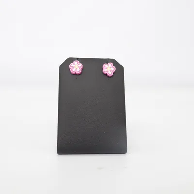 Örhängen (Rosa, Vit, Gul) Okänd metall
