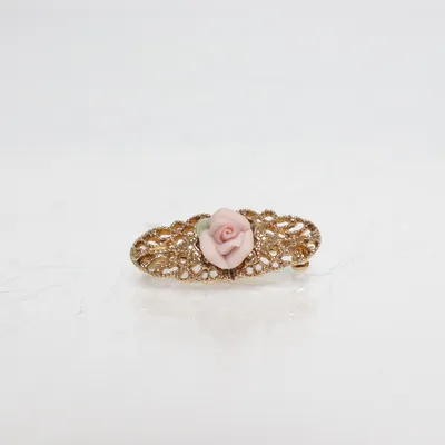 Broche (Guld, Pink) Ukendt metal