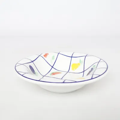 Schaal (Wit, Meerkleurig) van Ceramica