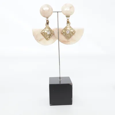 Clips-örhängen (Beige) Okänd metall