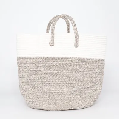 Tvättkorg (Vit, Beige)