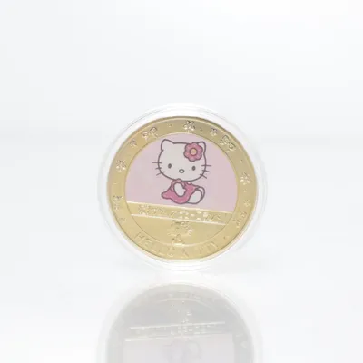 Medalj (Guldfärgad, Rosa) från Hello Kitty Okänd metall