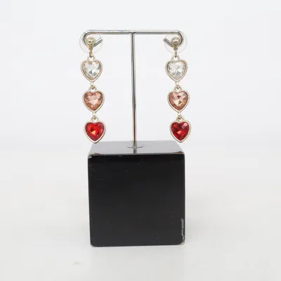 Boucles d'oreilles (Rouge, Or, Multicolore) Métal inconnu