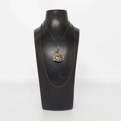 Halsband (Guldfärgad, Svart) Okänd metall