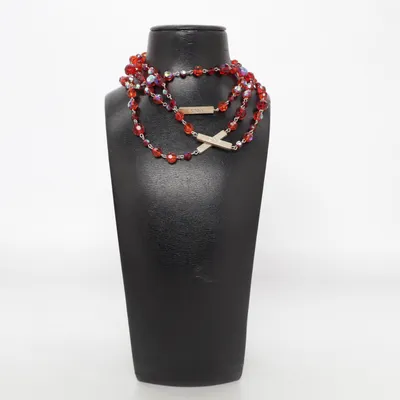Halsband (Röd) från Snö of Sweden Okänd metall