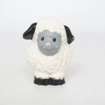 Figurine en porcelaine (Blanc, Noir, Gris) de Little People
