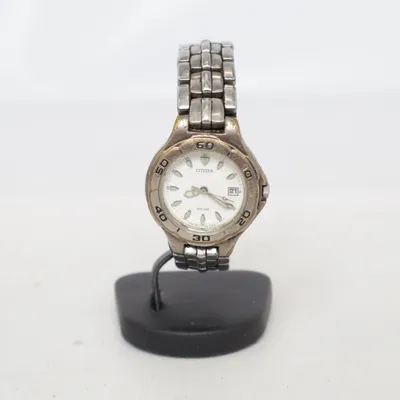 Wristwatch (Silver, White) from Citizen