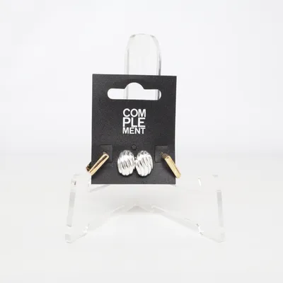Earrings (Gold, Silver) from Complement Unknown metal