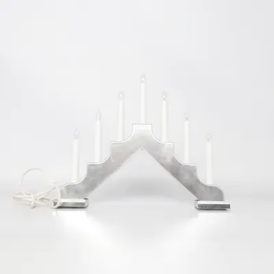 Electric advent candle holder (NY LJUS STAKE SILVER ) from Rusta