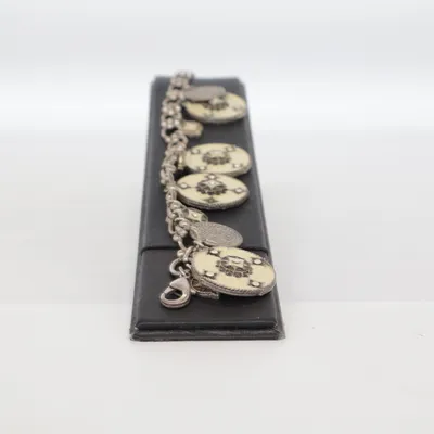 Bracelet (Argent, Beige, Noir) Métal inconnu