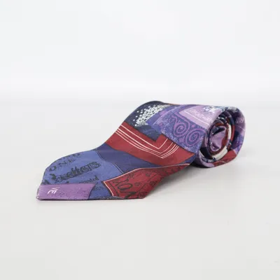 Tie (Purple, Red, Blue) from Gold City Silk