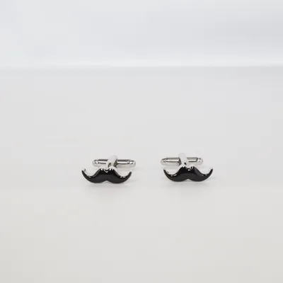 Boutons de manchette (Noir, Argent) Métal inconnu