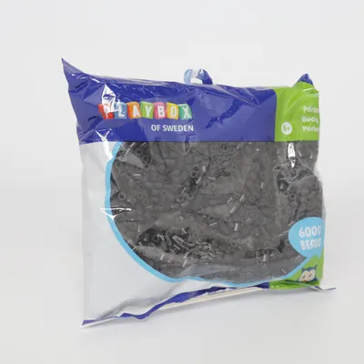 Plastic beads (Black) from Playbox of Sweden