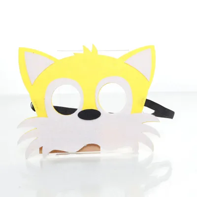 Maskeradmask (Gul, Vit, Svart)