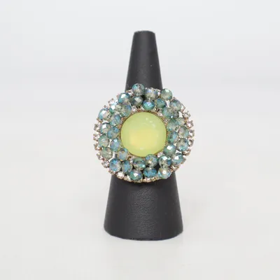 Ring (Blå, Gul, Guldfärgad) Okänd metall