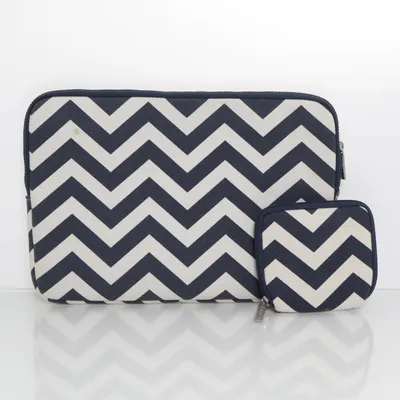 Laptopfodral (Vit, Blå)