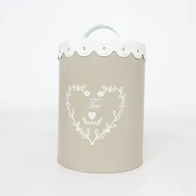 Bocal en verre (Beige, Blanc)
