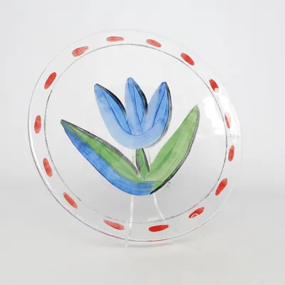 Plate (Blue, Green, Multicolored) from Kosta Boda