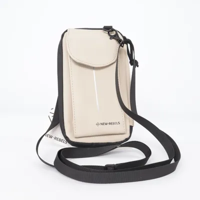Sac pour téléphone (Beige, Noir) de New-Rebels