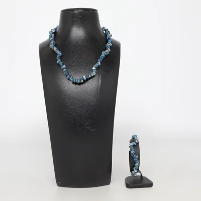 Jewelry set (Blue) Unknown metal