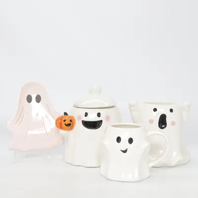 Ensemble de vaisselle (Blanc, Rose, Orange) de Goblin & Ghoul