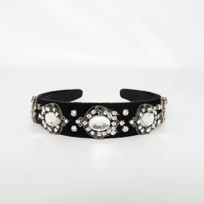 Diadem (Svart, Silverfärgad)