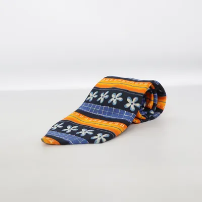 Cravate (Bleu, Orange, Multicolore) de Charleston Soie