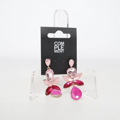 Earrings (Pink, Multicolored) from Complement Unknown metal