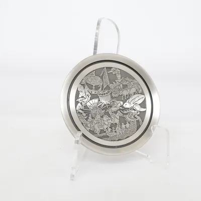 Glasunderlägg (Silverfärgad)