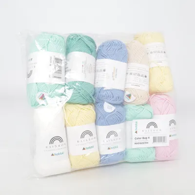 Yarn (Rainbow 8/8) from Hobbii Cotton