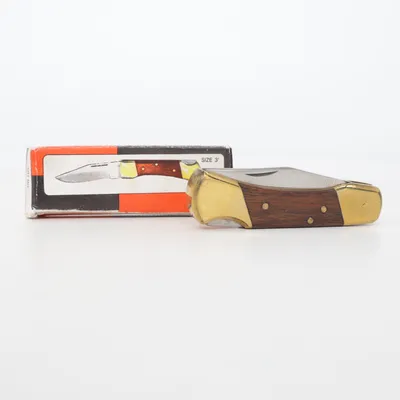 Pocket knife (Brown, Silver)
