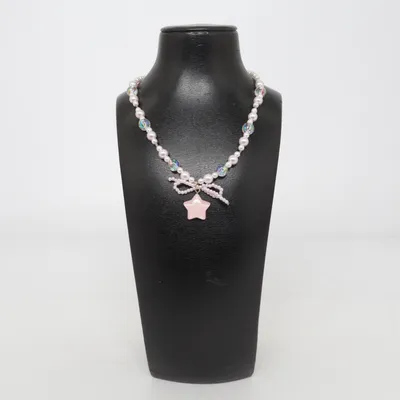 Choker (Pink, White) Unknown metal