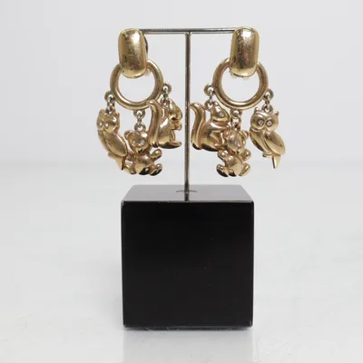 Clips-örhängen (Guldfärgad) Okänd metall