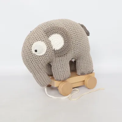 Dragleksak (Grå, Beige, Vit) från Sebra Bomull, Polyester