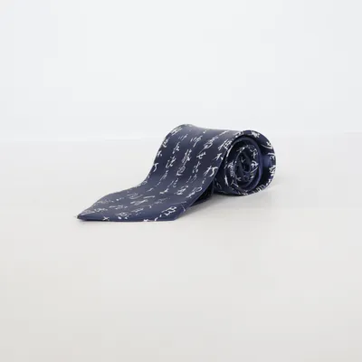 Tie (Blue, White) from Gold City Silk