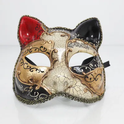 Masquerade mask (Black, Beige, Multicolored)