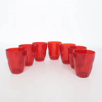 Drinking glass (Red) from Bormioli Rocco