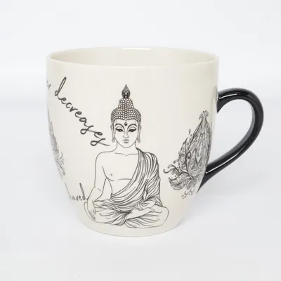 Mugg (Vit, Svart) från Indiska