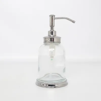 Tvålpump (Transparent, Silverfärgad)