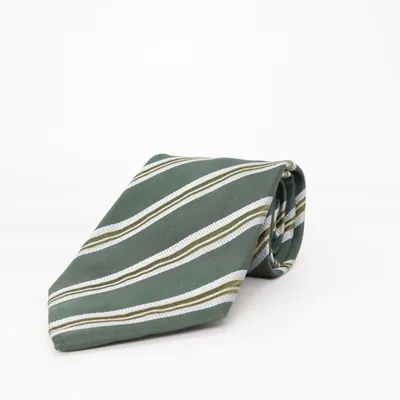 Cravate (Vert, Beige, Bleu) de Andrew's Ties Soie