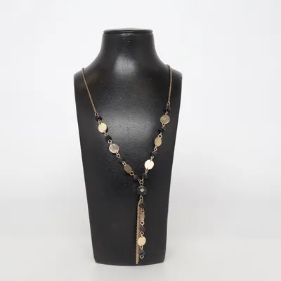 Halsband (Guldfärgad, Svart) från Montini Okänd metall